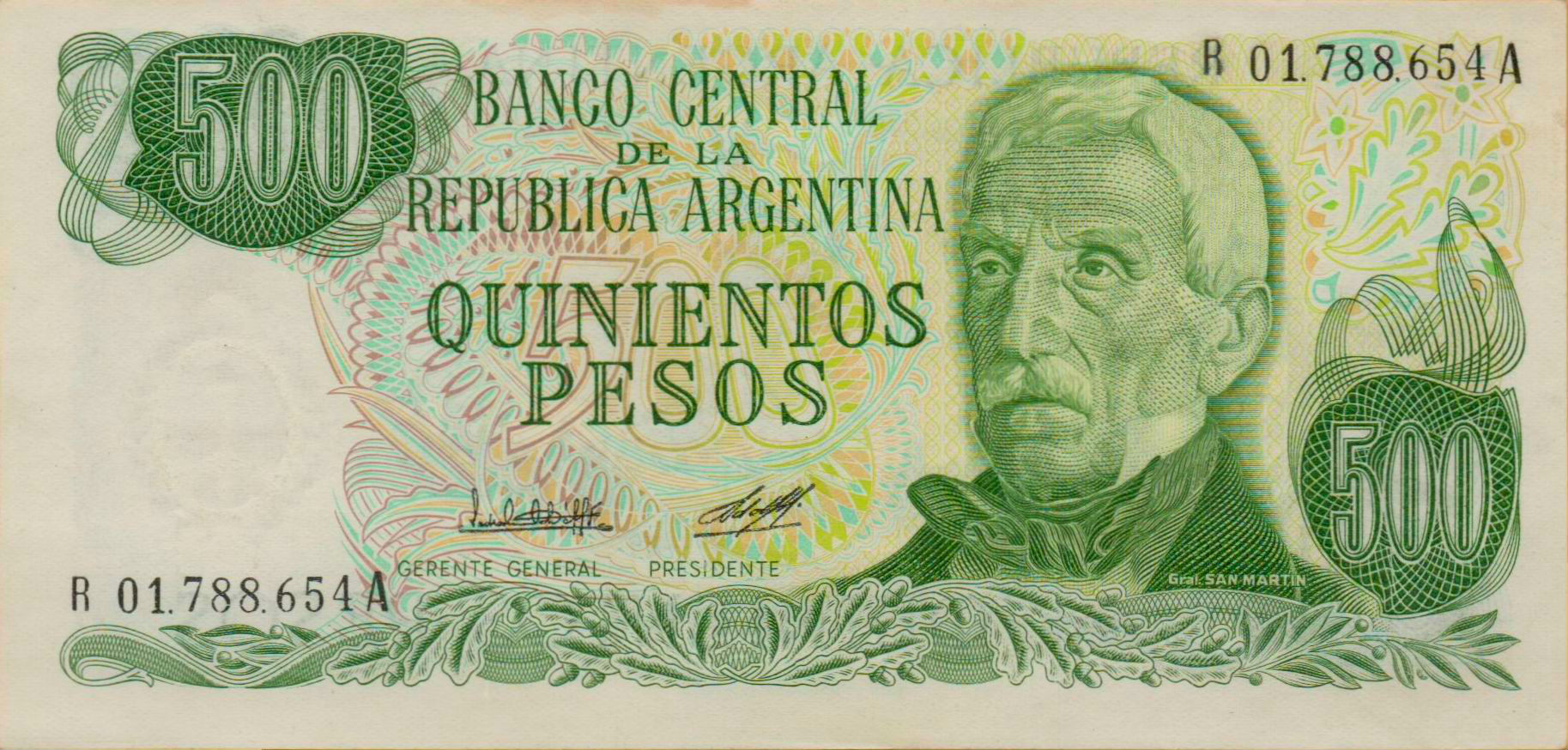 Argentina 500 1976 UNC P-303/a2r [Replacement]